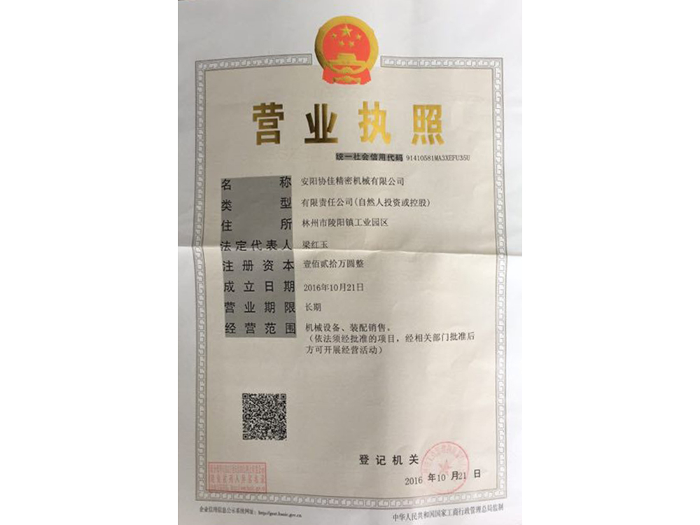 停業執照
